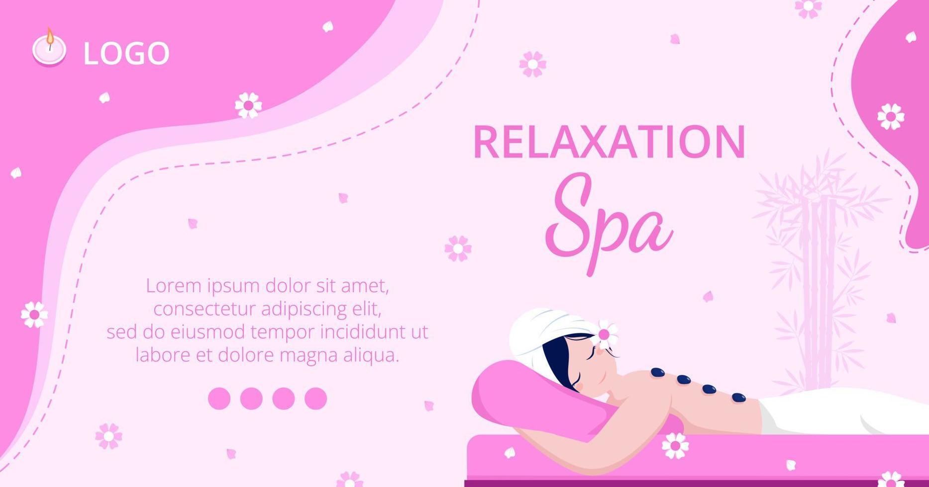 spa de belleza y publicación de yoga editable de fondo cuadrado adecuado para redes sociales, alimentación, tarjetas, saludos, anuncios impresos y web en Internet vector