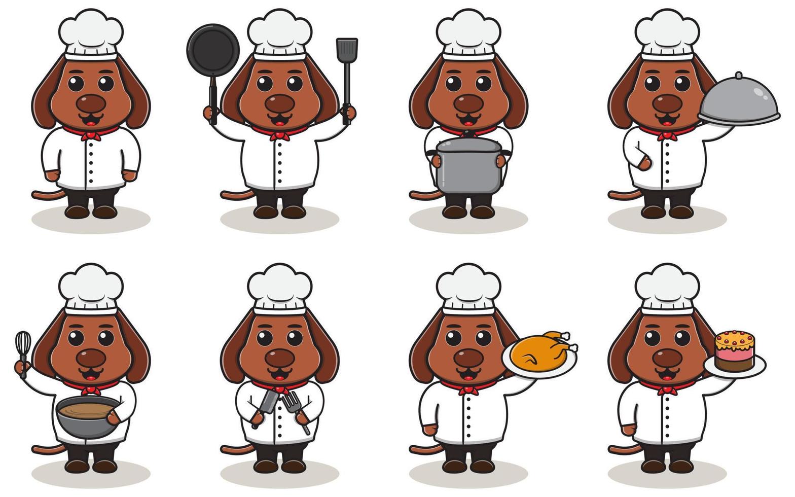 Ilustración vectorial de dibujos animados de perro chef. vector