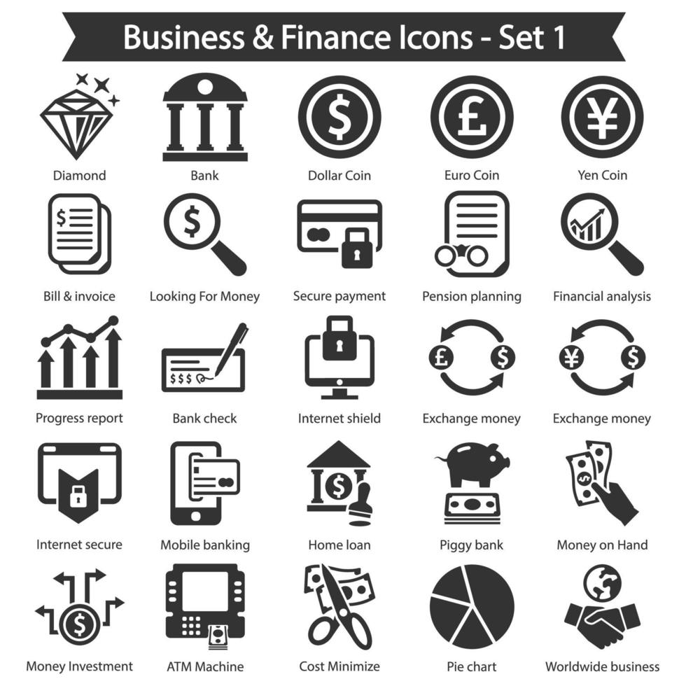 Business And Finance Icon Pack vector