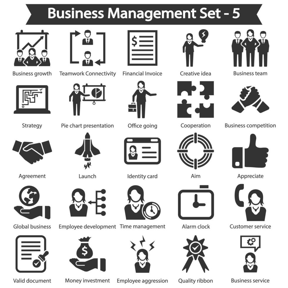 Business Management Icon Pack vector