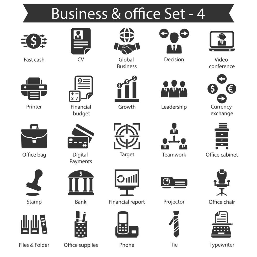 Business And Office Icon Pack vector