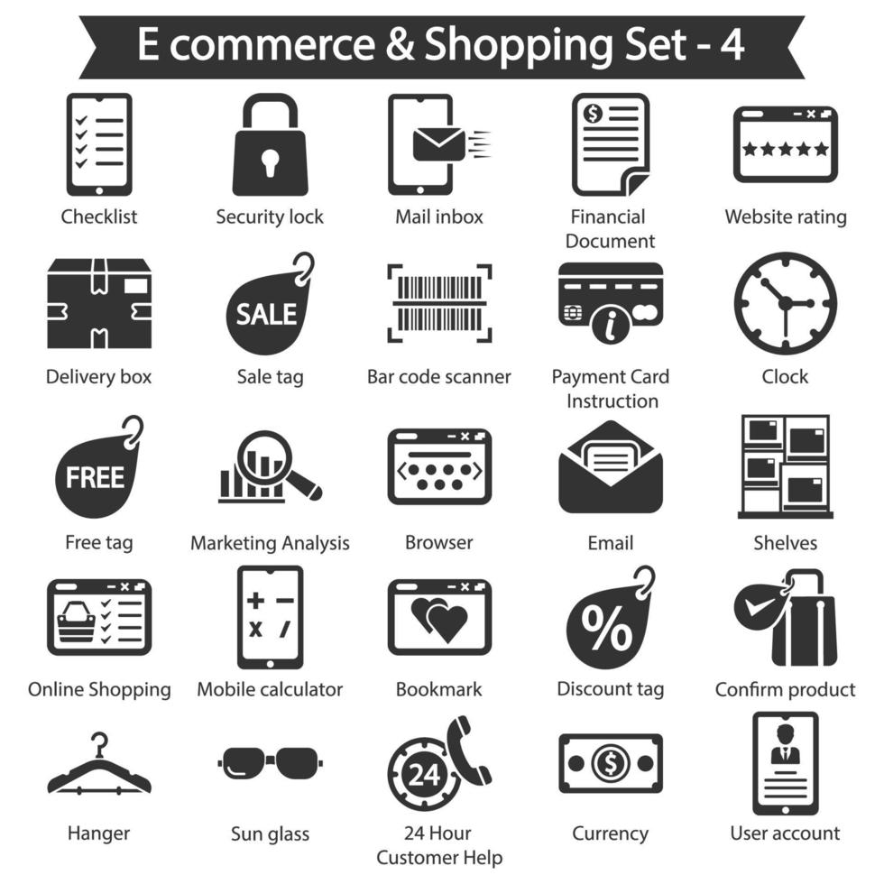 E Commrnce And Shopping Icon Pack vector