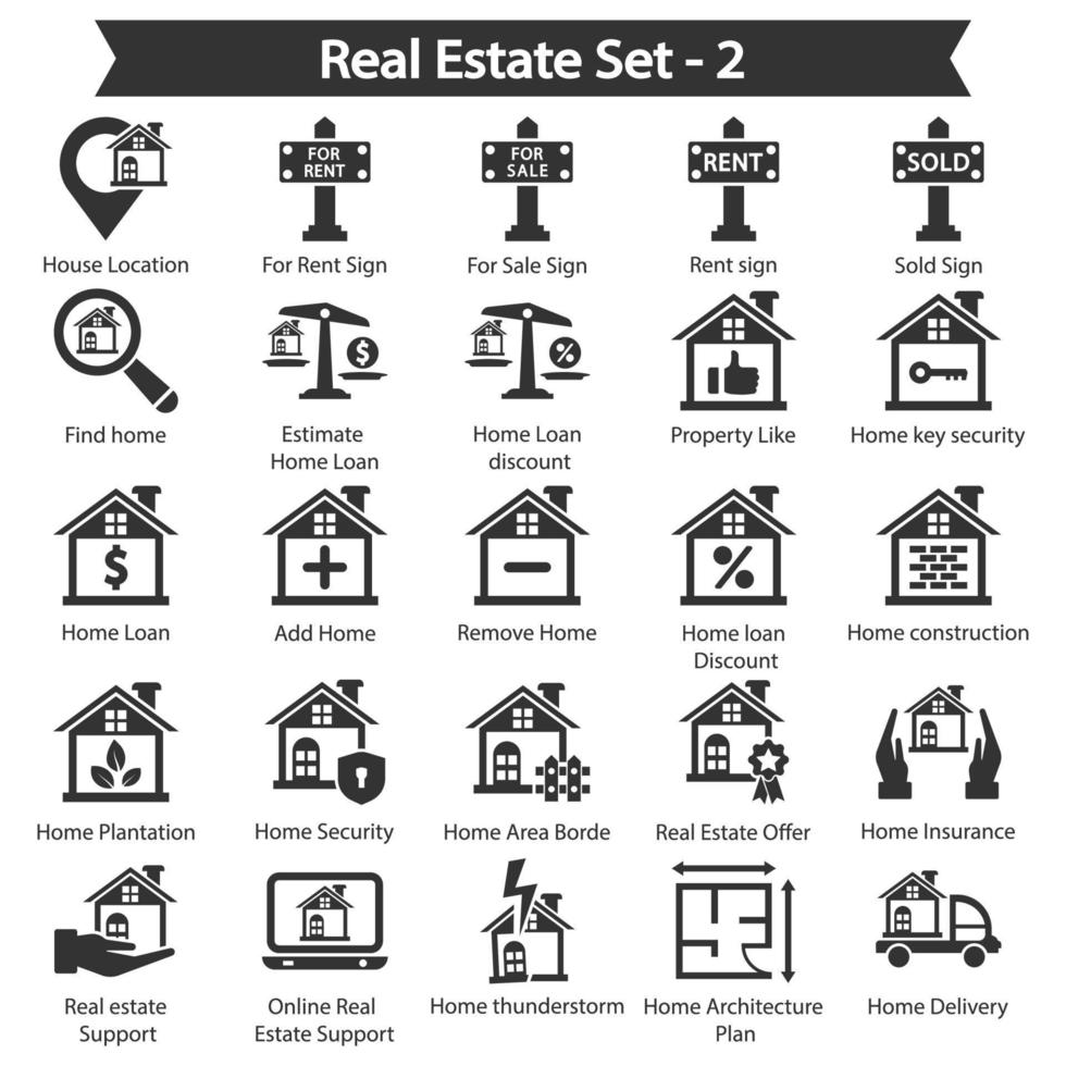 Real Estate Icon Pack vector
