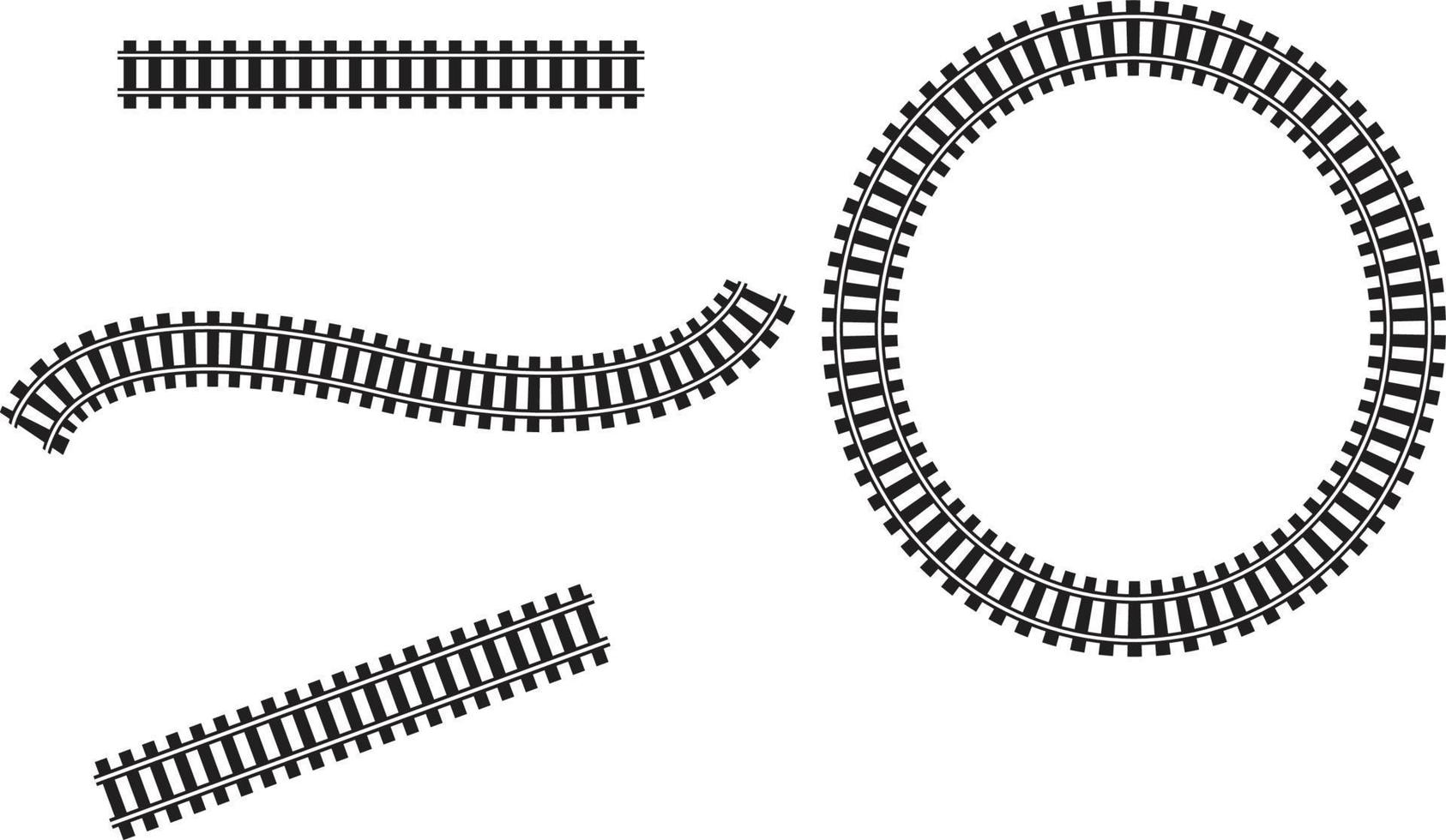 rail line silhouette vector