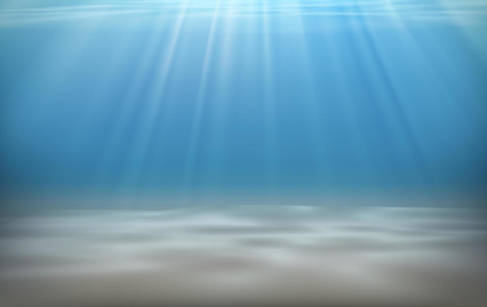 Blue bottom of the sea with sun light effect. Abstract background vector