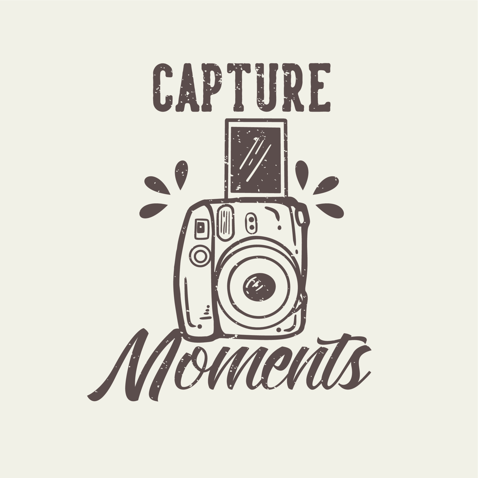 diseño de camiseta lema tipografía capturar momentos con cámara