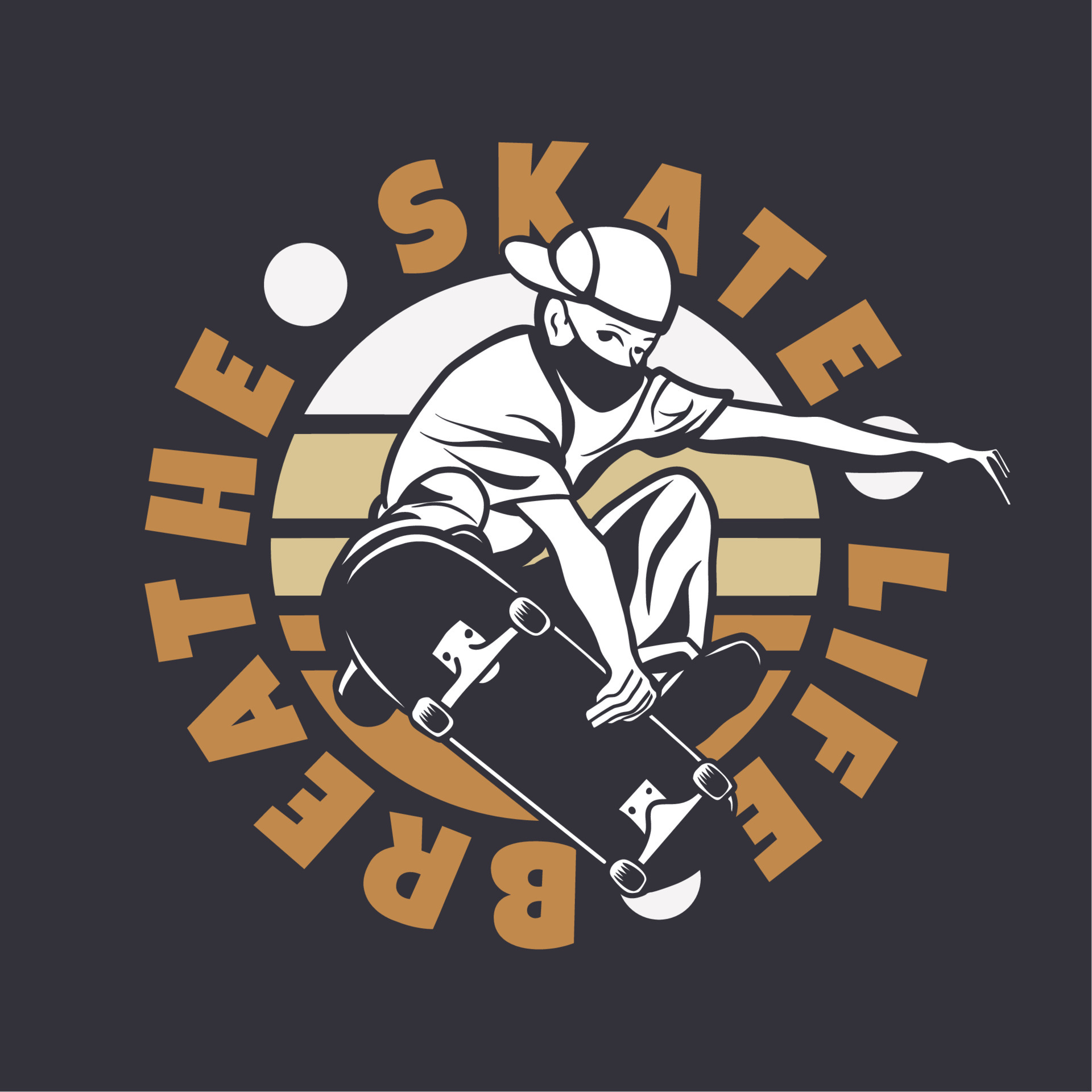 Uitvoerder verwijderen Flash logo design skate life breathe with man playing skateboard vintage  illustration 4494495 Vector Art at Vecteezy