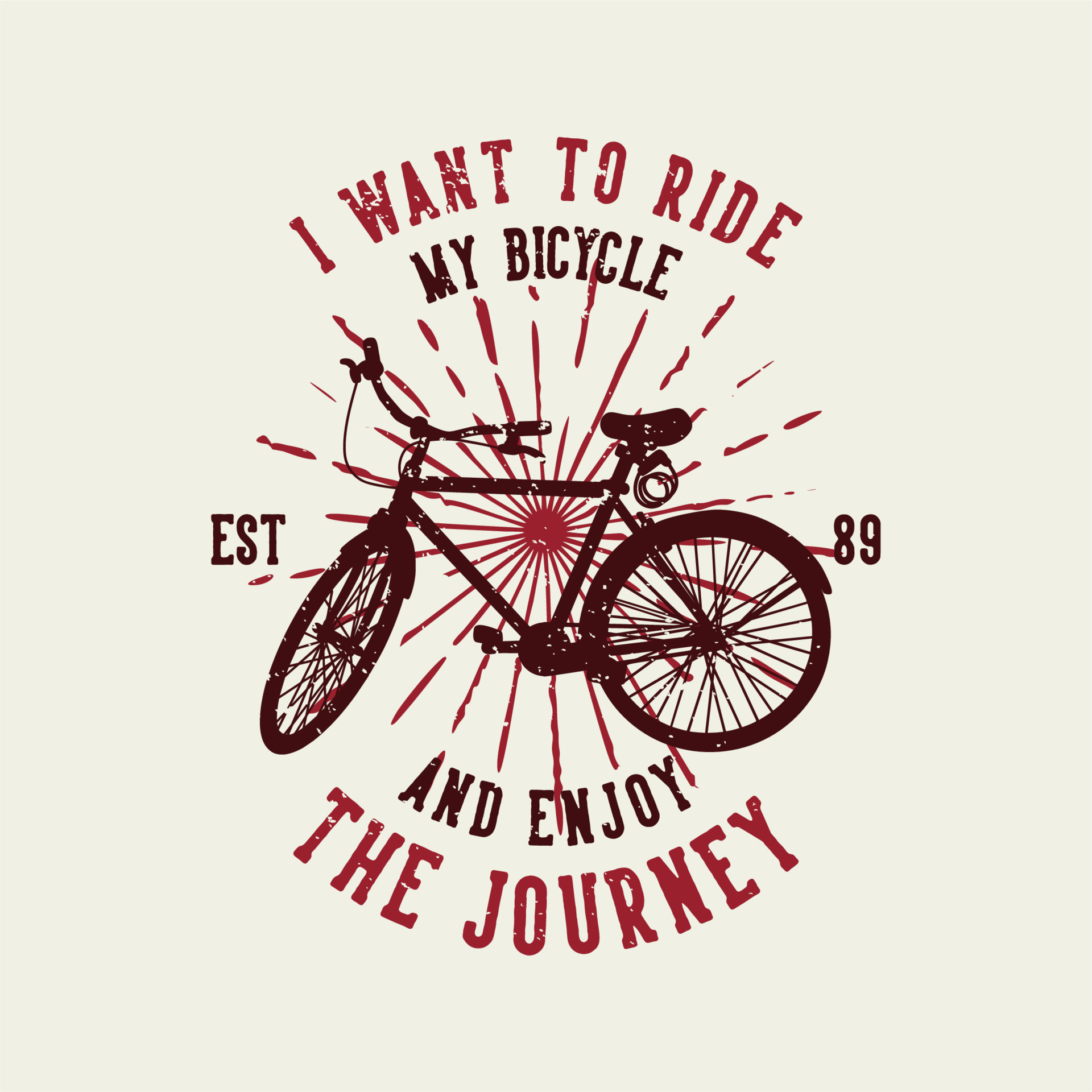 T shirt i want to ride my bicycle Clearance