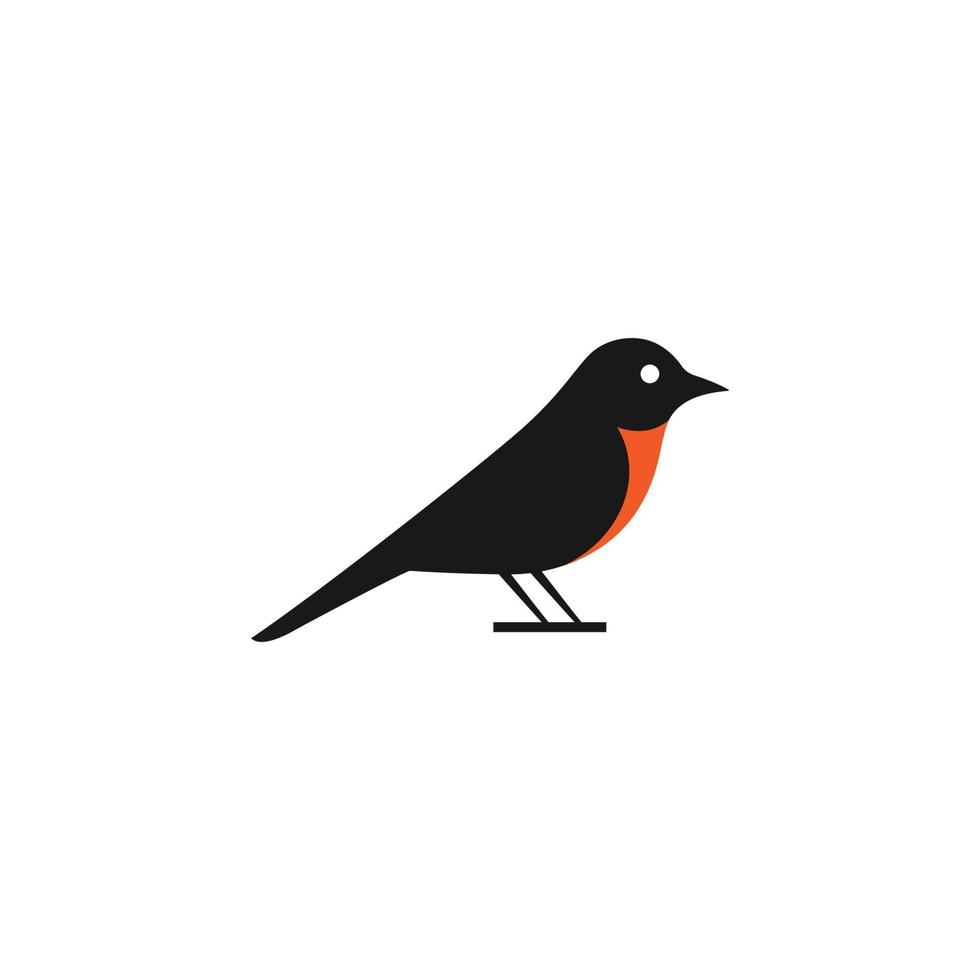 diseño de logotipo de pájaro robin vector