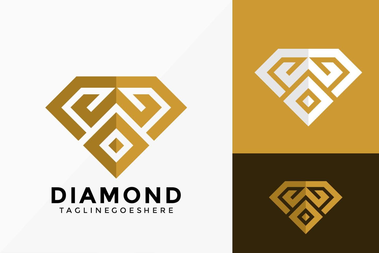 Diseño abstracto del vector del logotipo del diamante de la letra w. emblema de identidad de marca, concepto de diseños, logotipos, elemento de logotipo para plantilla.