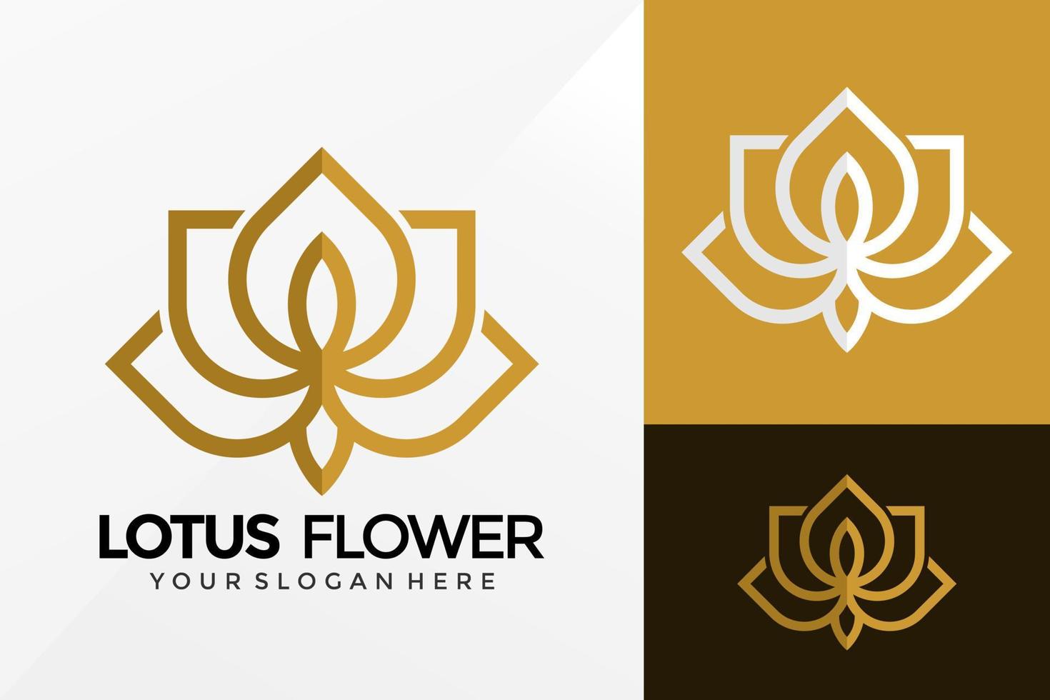 Creative Lotus Flower Logo Design, Brand Identity logos vector, modern logo, Logo Designs Vector Illustration Template