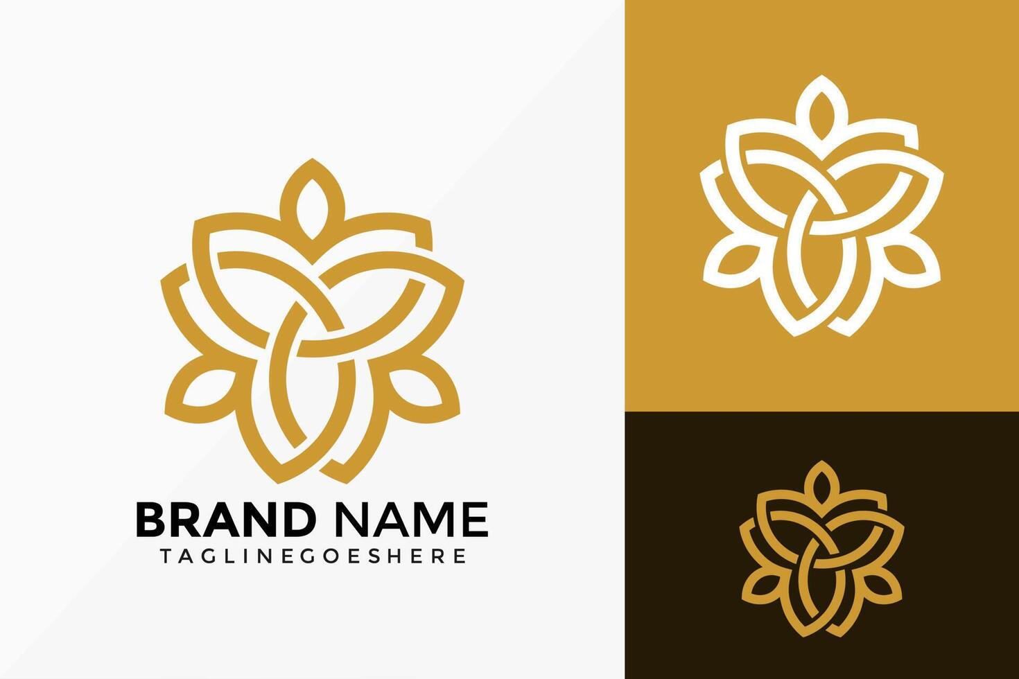 Luxury Abstract Flower Logo Vector Design. Brand Identity emblem