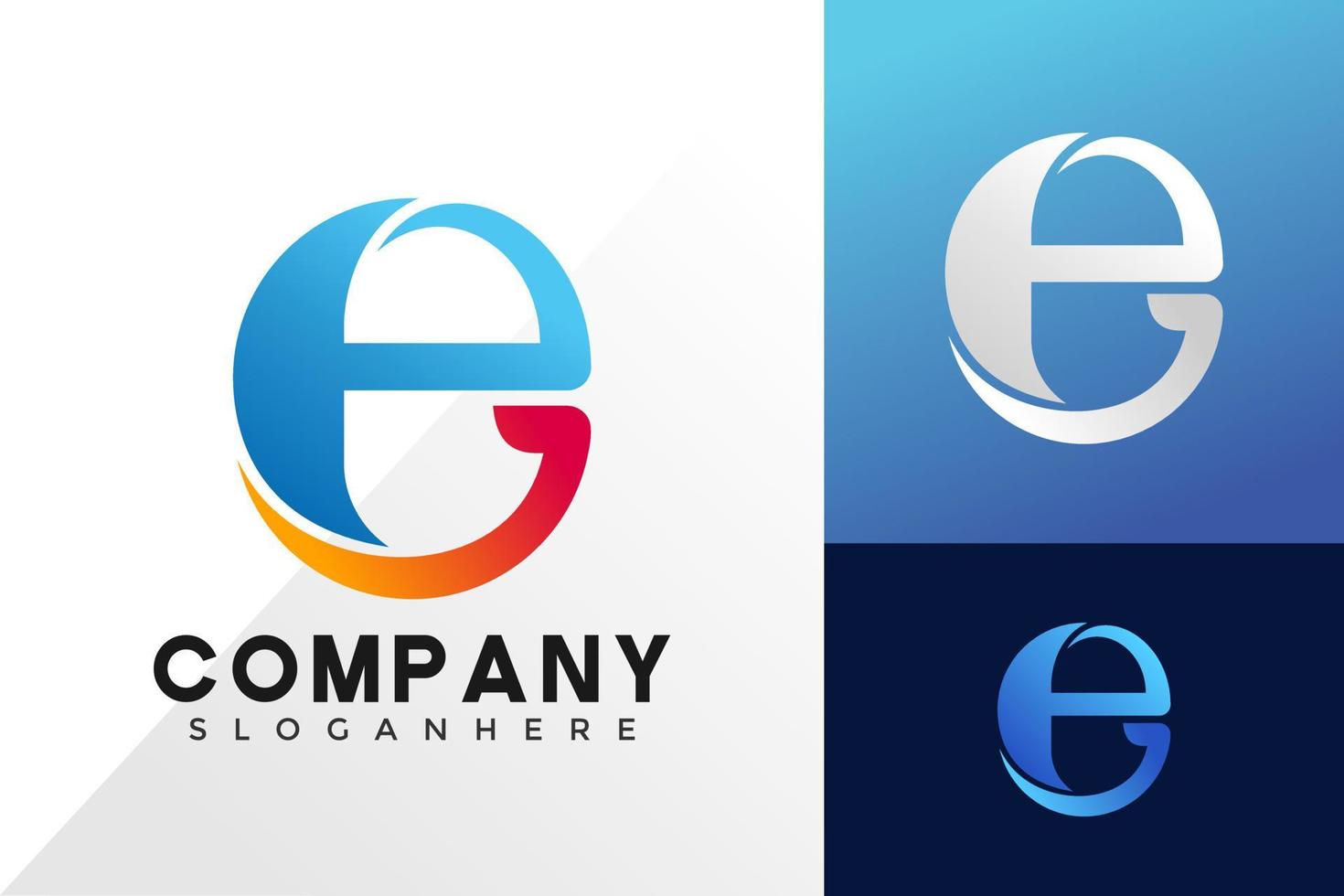 Letter E Colorful Business Logo design inspiration vector