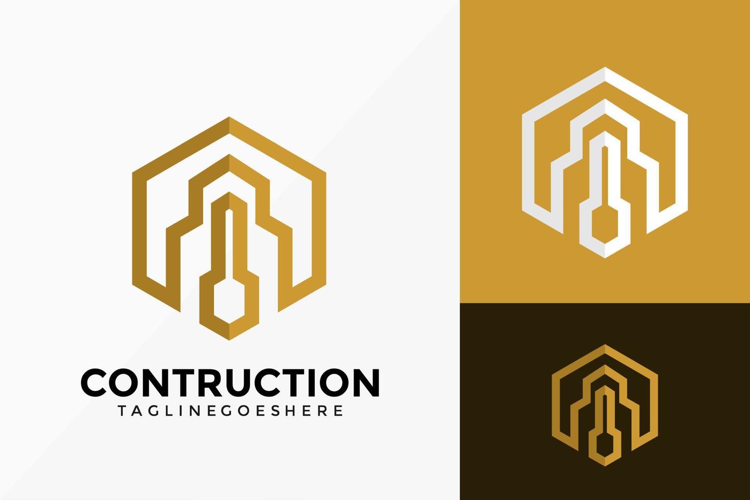 City Building Real Estate Logo Vector Design. Brand Identity emblem, designs concept, logos, logotype element for template.