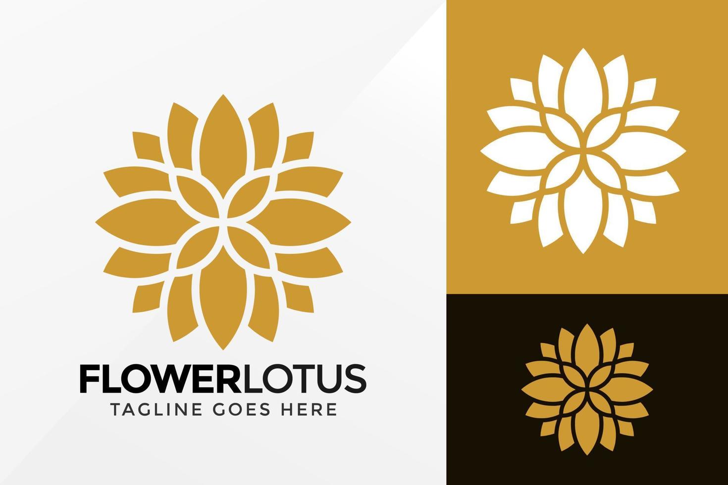 Flower Lotus Ornament Logo Design, Brand Identity logos vector, modern logo, Logo Designs Vector Illustration Template