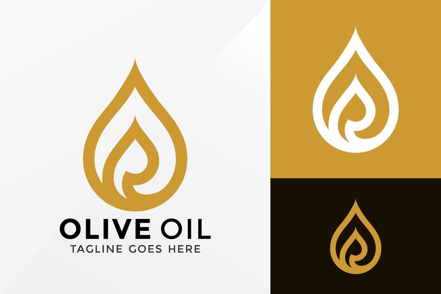 Diseño de logotipo de aceite de oliva de belleza, diseños de logotipos de identidad de marca, plantilla de ilustración vectorial vector