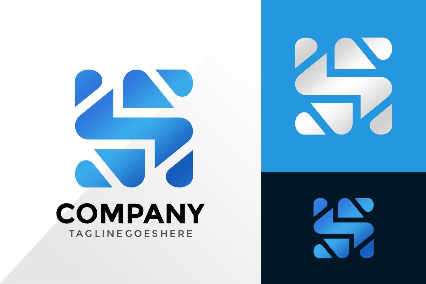 Letter S Drop Wave Logo Design, Abstract Logos Designs Concept for Template vector