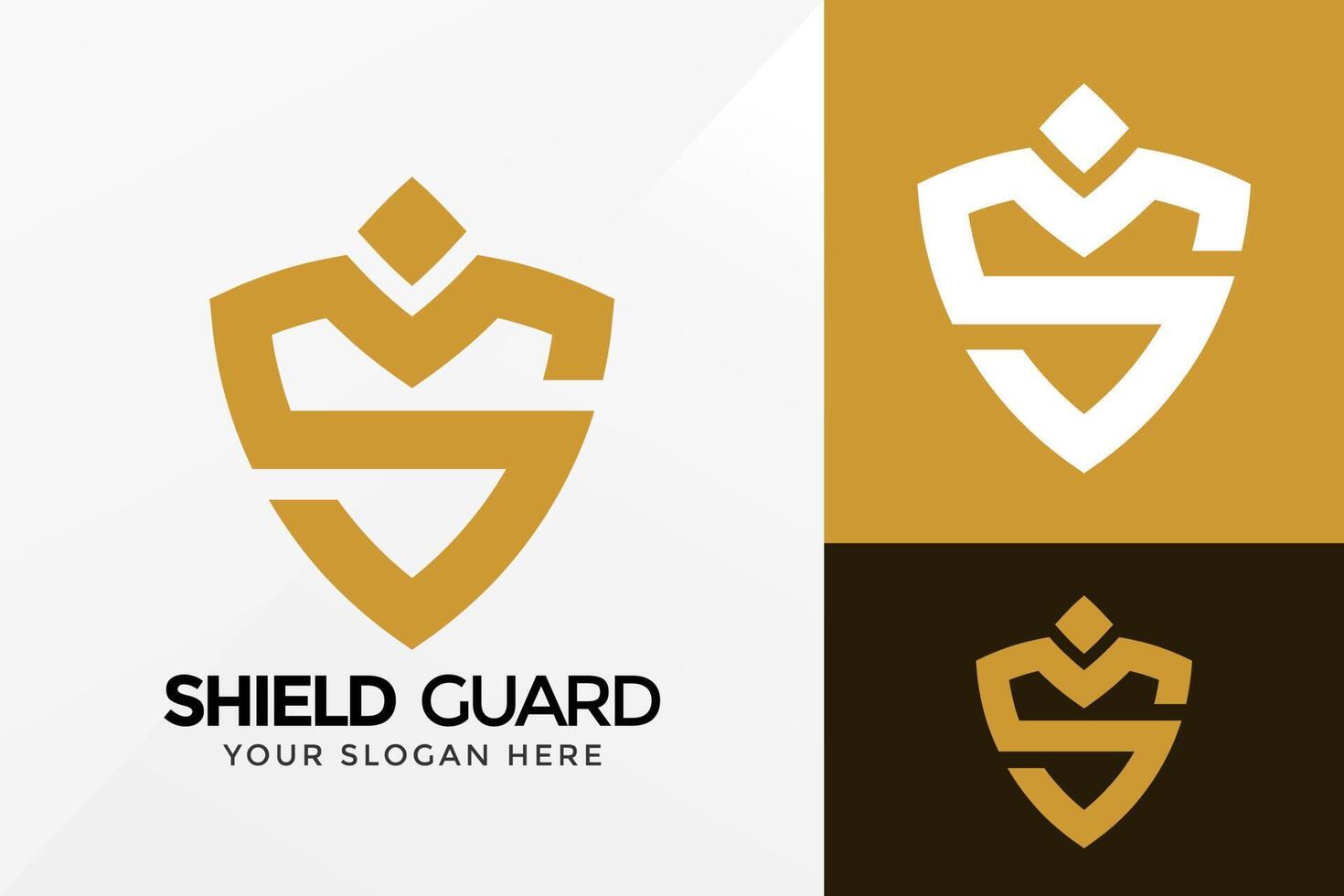 Diseño de logotipo letra sm shield guard, vector de logotipos de identidad de marca, logotipo moderno, plantilla de ilustración de vector de diseños de logotipos