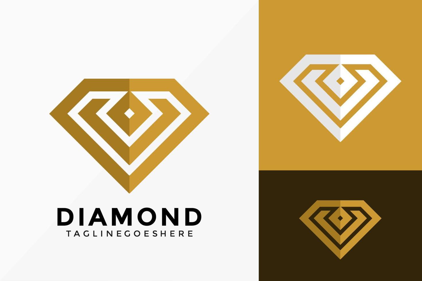 Abstract Letter V Diamond Logo Vector Design. Brand Identity emblem, designs concept, logos, logotype element for template.