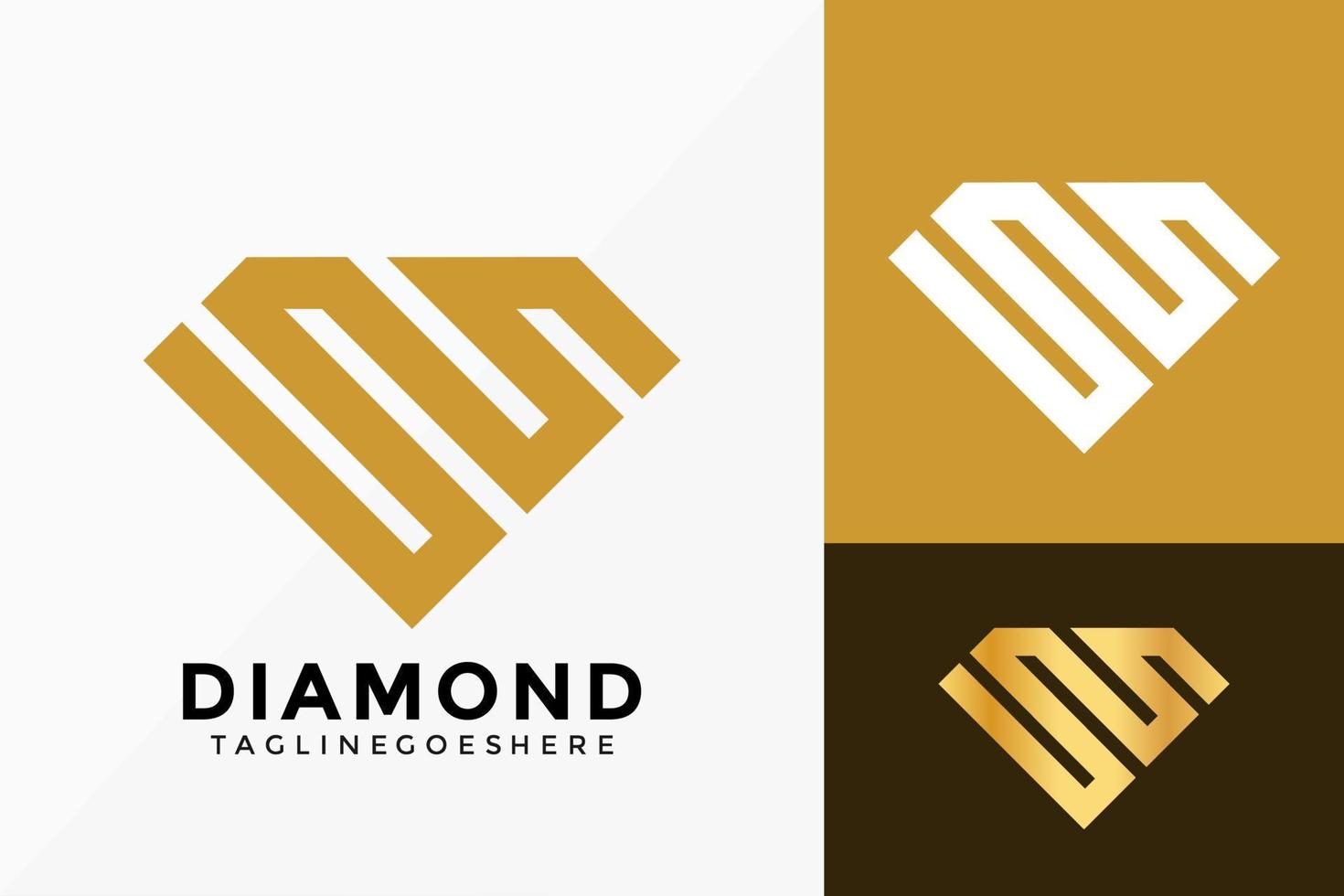 Diseño de vector de logotipo de empresa de diamante abstracto. emblema de identidad de marca, concepto de diseños, logotipos, elemento de logotipo para plantilla.