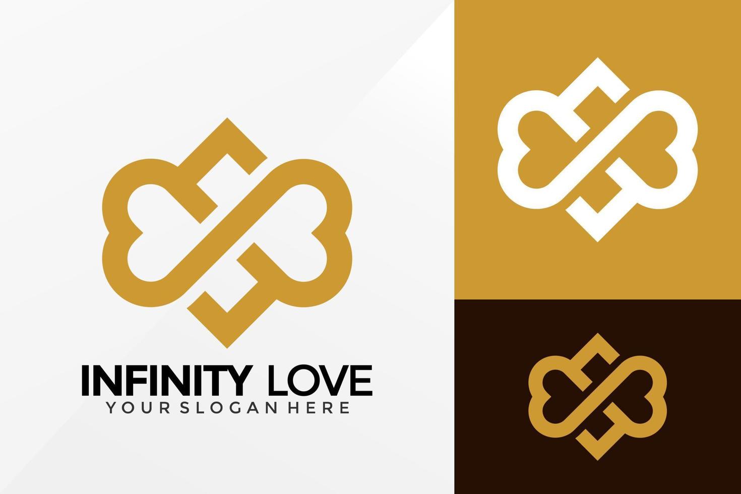 Infinity Love Logo Design, Brand Identity logos vector, modern logo, Logo Designs Vector Illustration Template