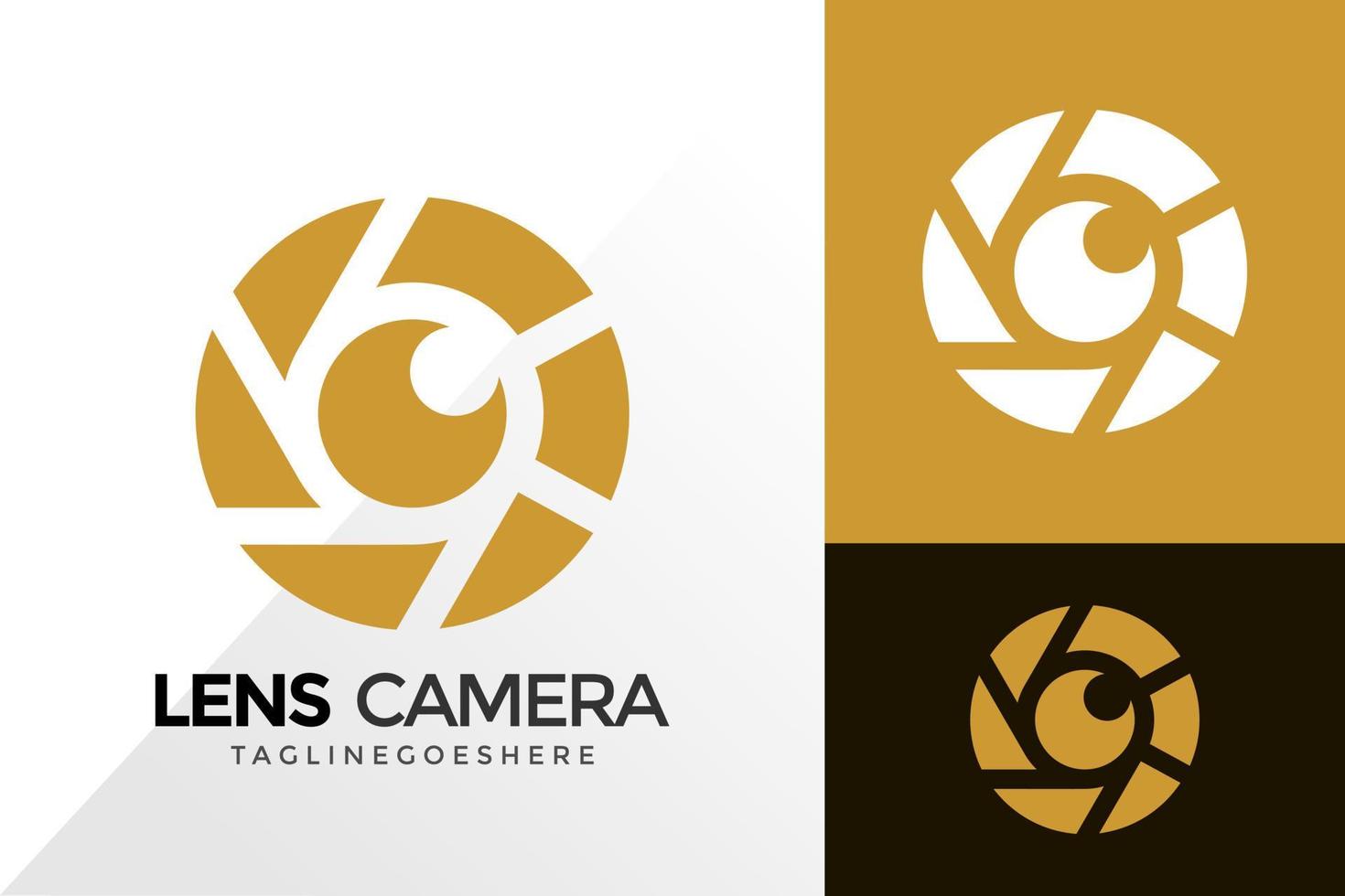 Lens Camera Business Logo Design, Brand Identity Logos Designs Vector Illustration Template