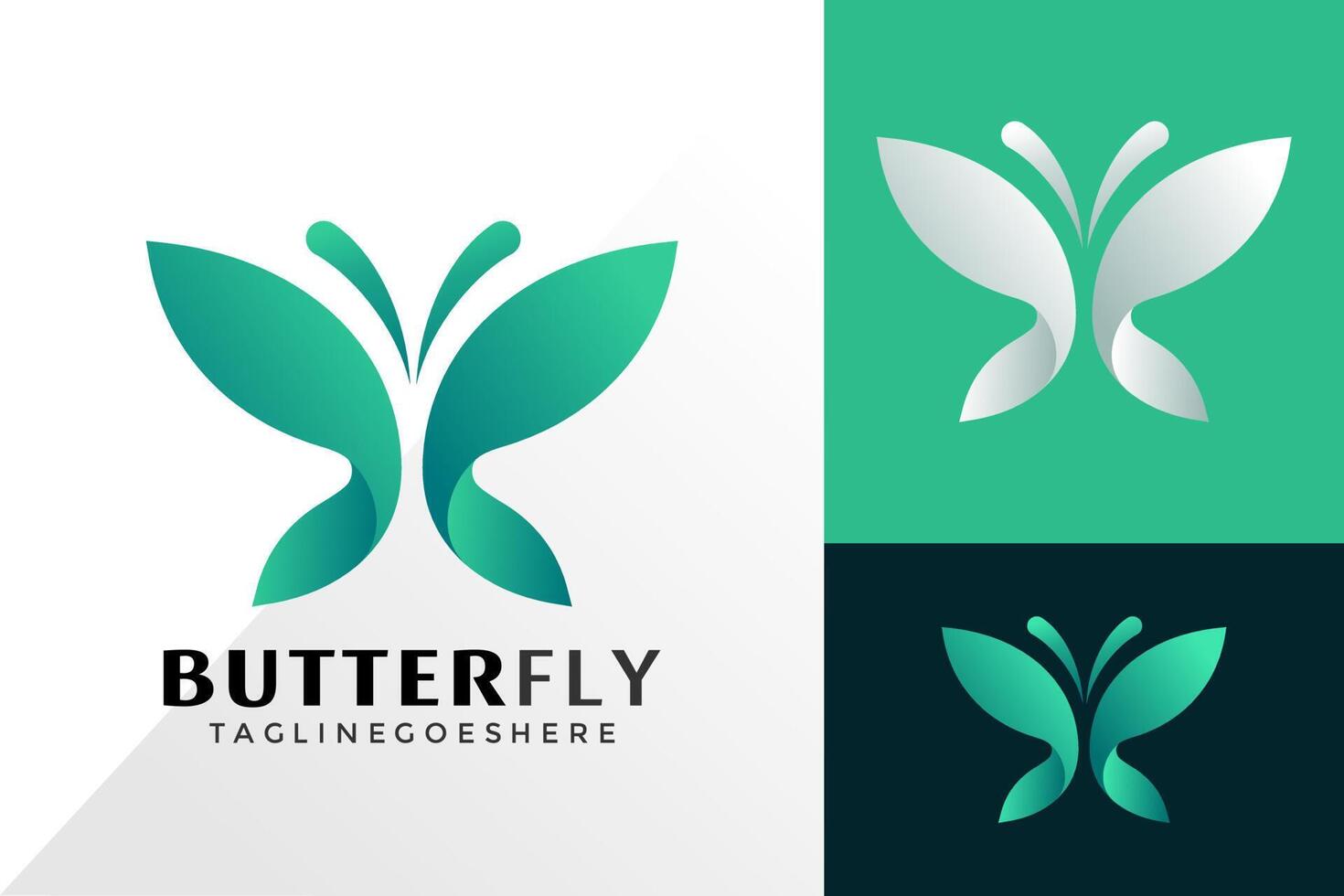 Colorful Butterfly Logo Vector Design, Creative Logos Designs Concept