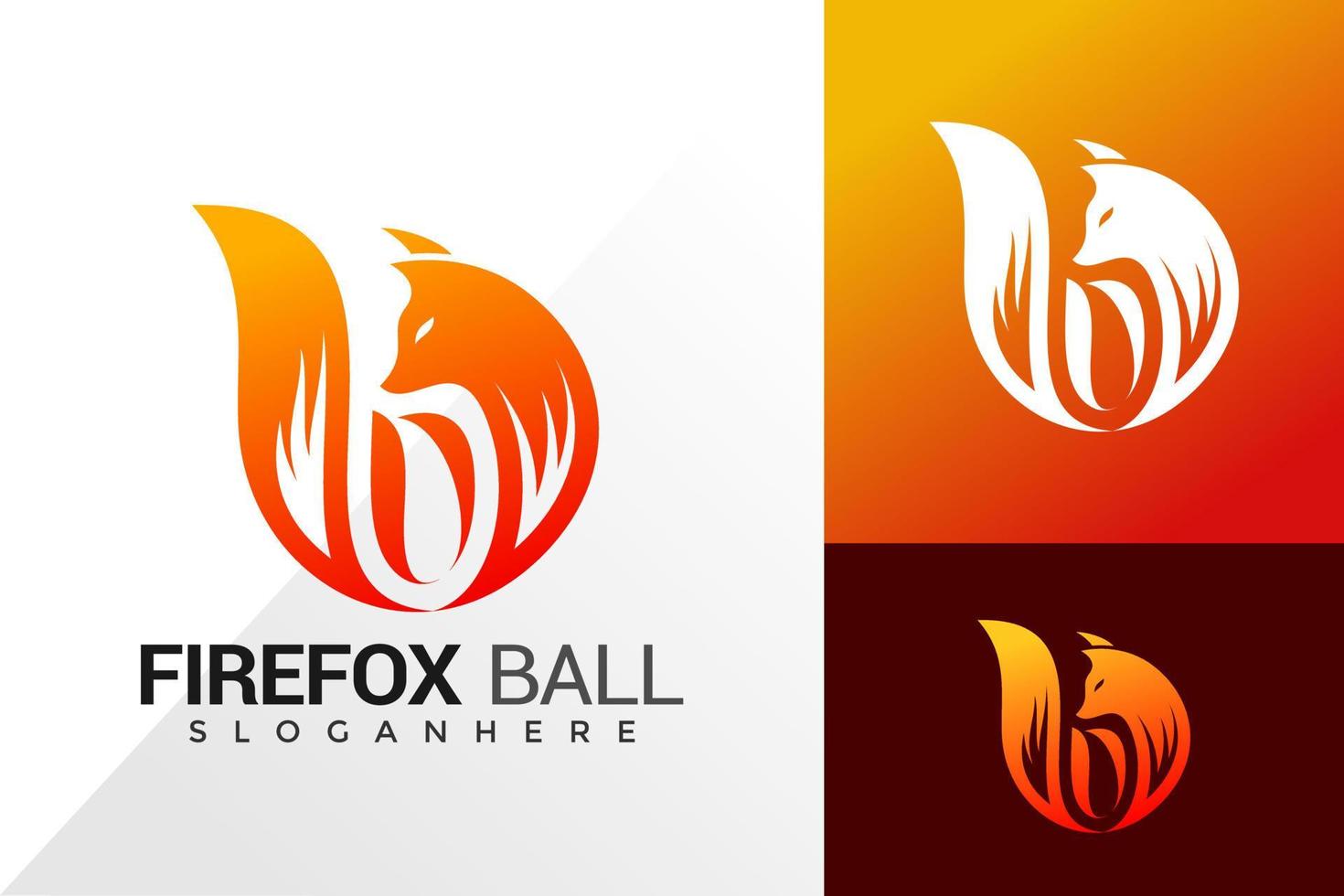 Fire Fox with Letter B Logo design inspiration vector
