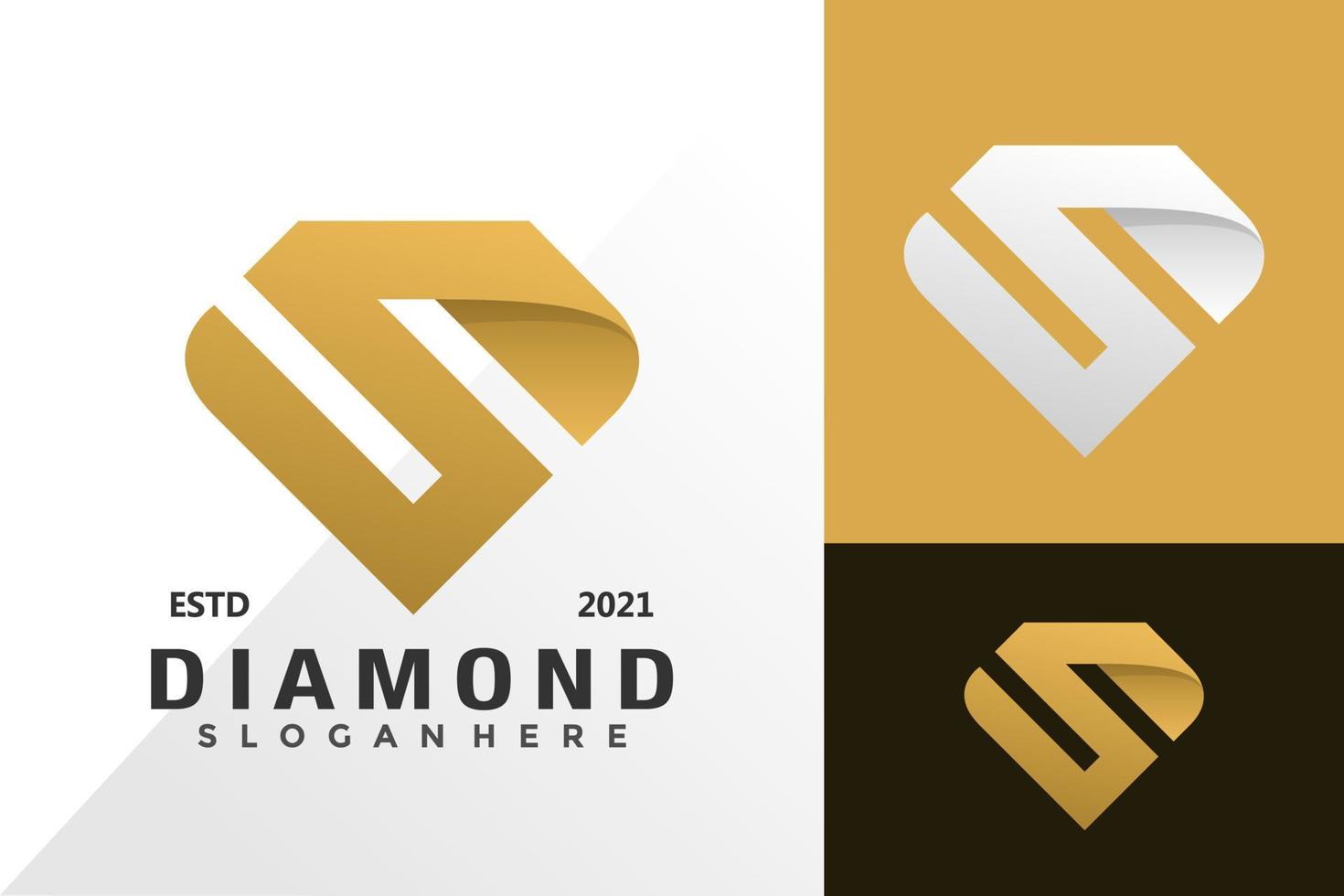 Letra s diamante logo e icono diseño vector concepto de plantilla