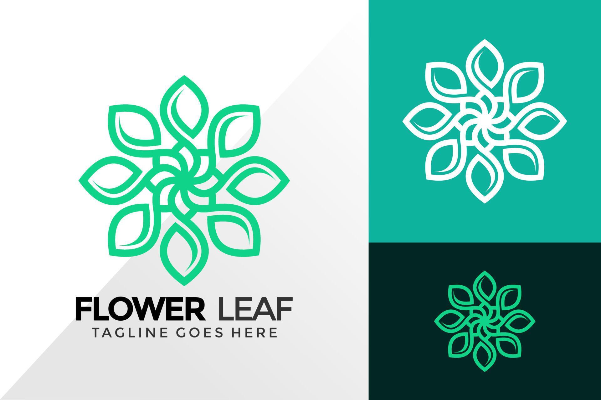 Flower Leaf Logo Design, Brand Identity Logos Designs Vector Illustration Template 4495402