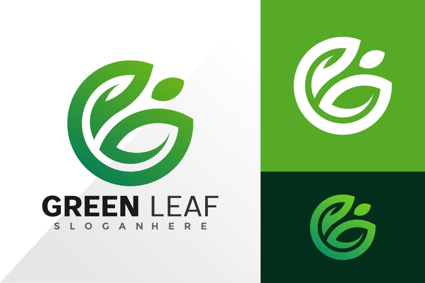 G letter leaf logo vector design. Abstract emblem, designs concept, logos, logotype element for template
