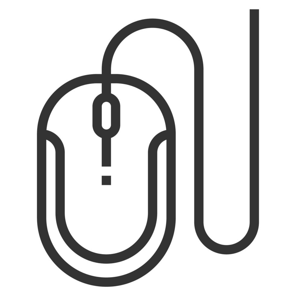 MOUSE LINE ICON VECTOR .