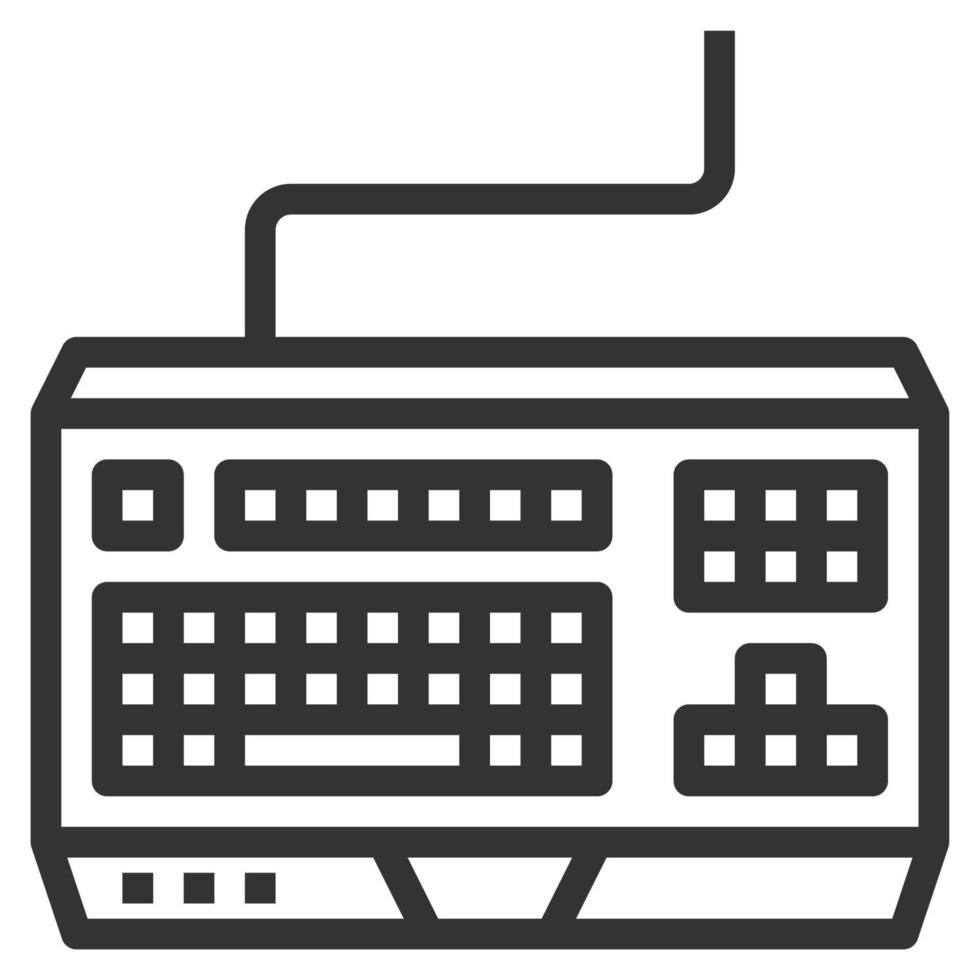 vector de icono de línea de teclado.