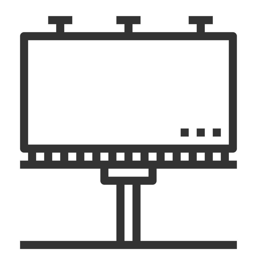 BILLBOARD LINE ICON LOGO VECTOR
