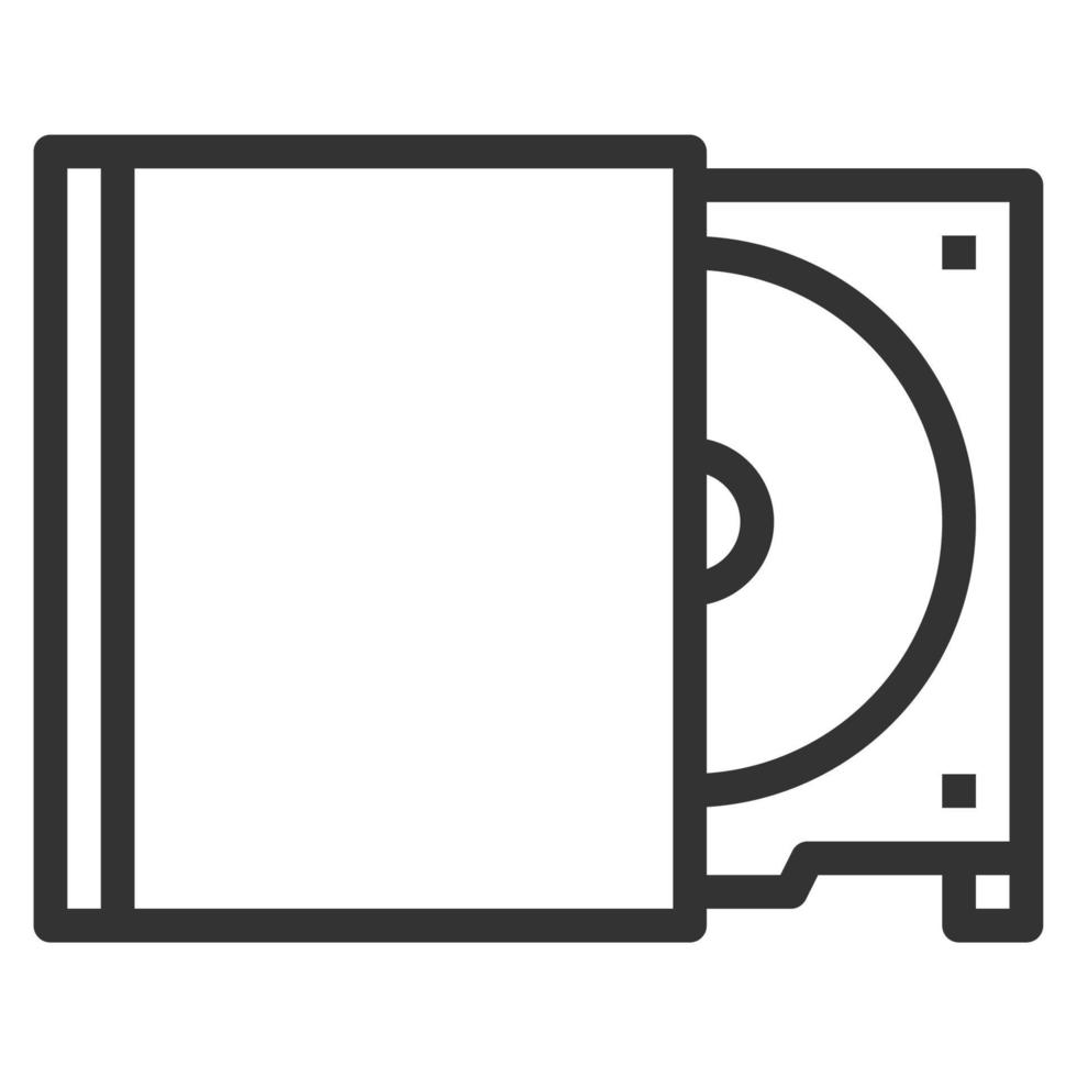 DISK DRIVE LINE ICON VECTOR .