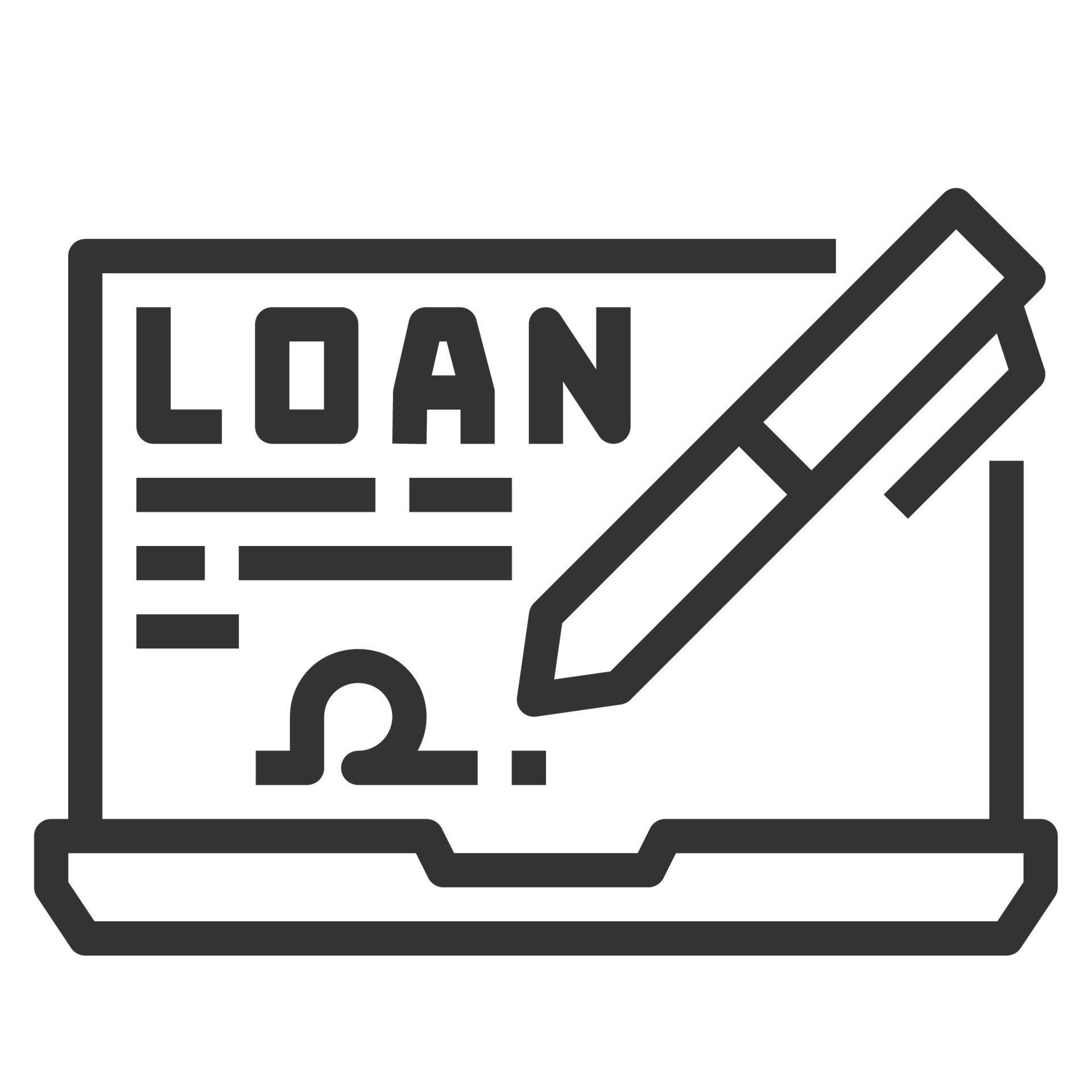DIGITAL LOAN LINE ICON 4495508 Vector Art at Vecteezy