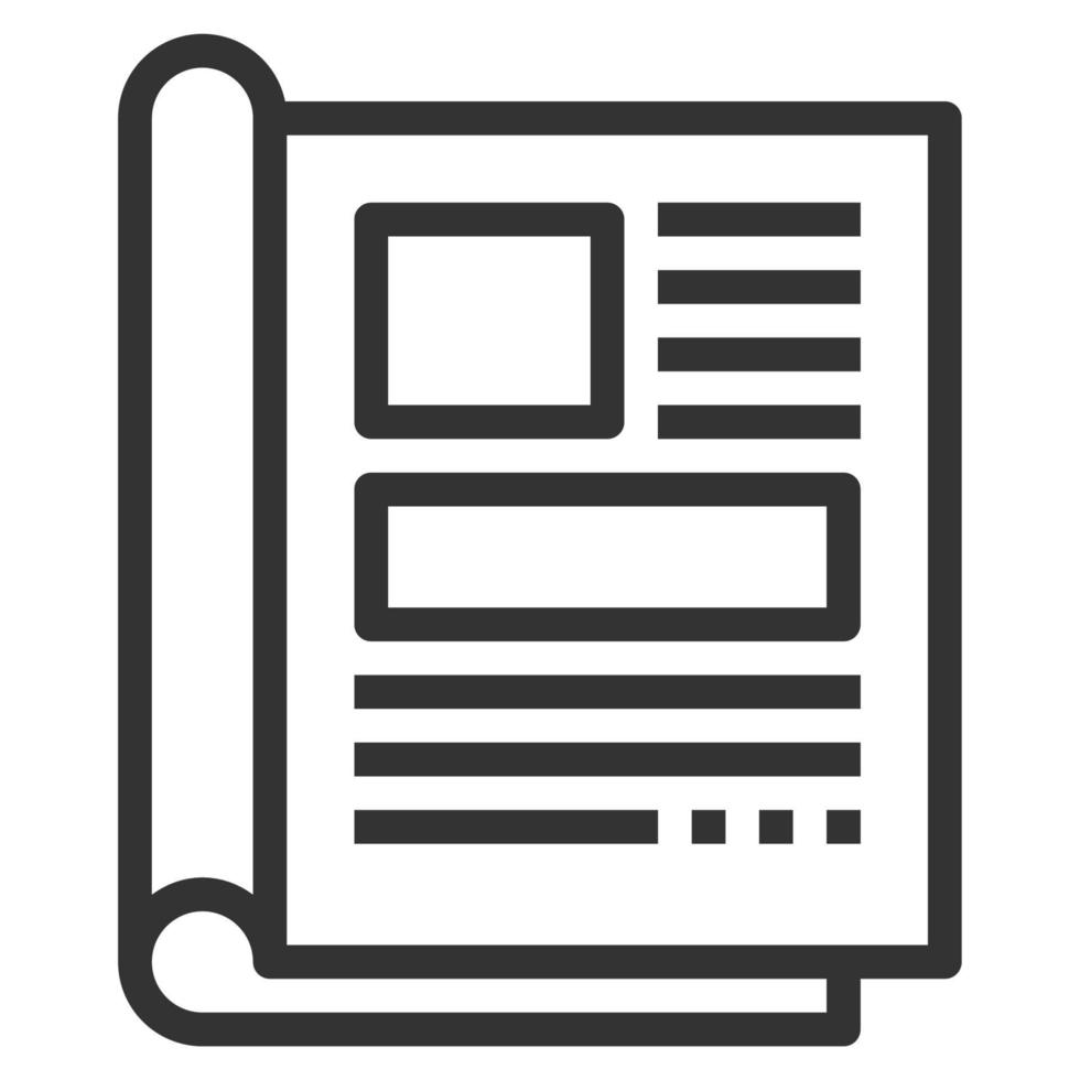 MAGAZINE LINE ICON LOGO VECTOR