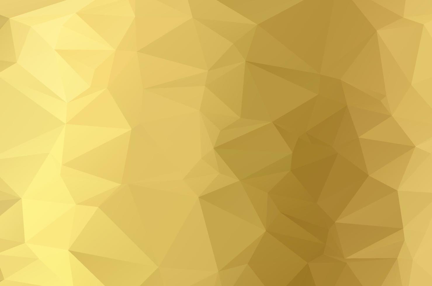 Gold Low poly crystal background. Polygon design pattern. Golden Low poly vector illustration, low polygon background.