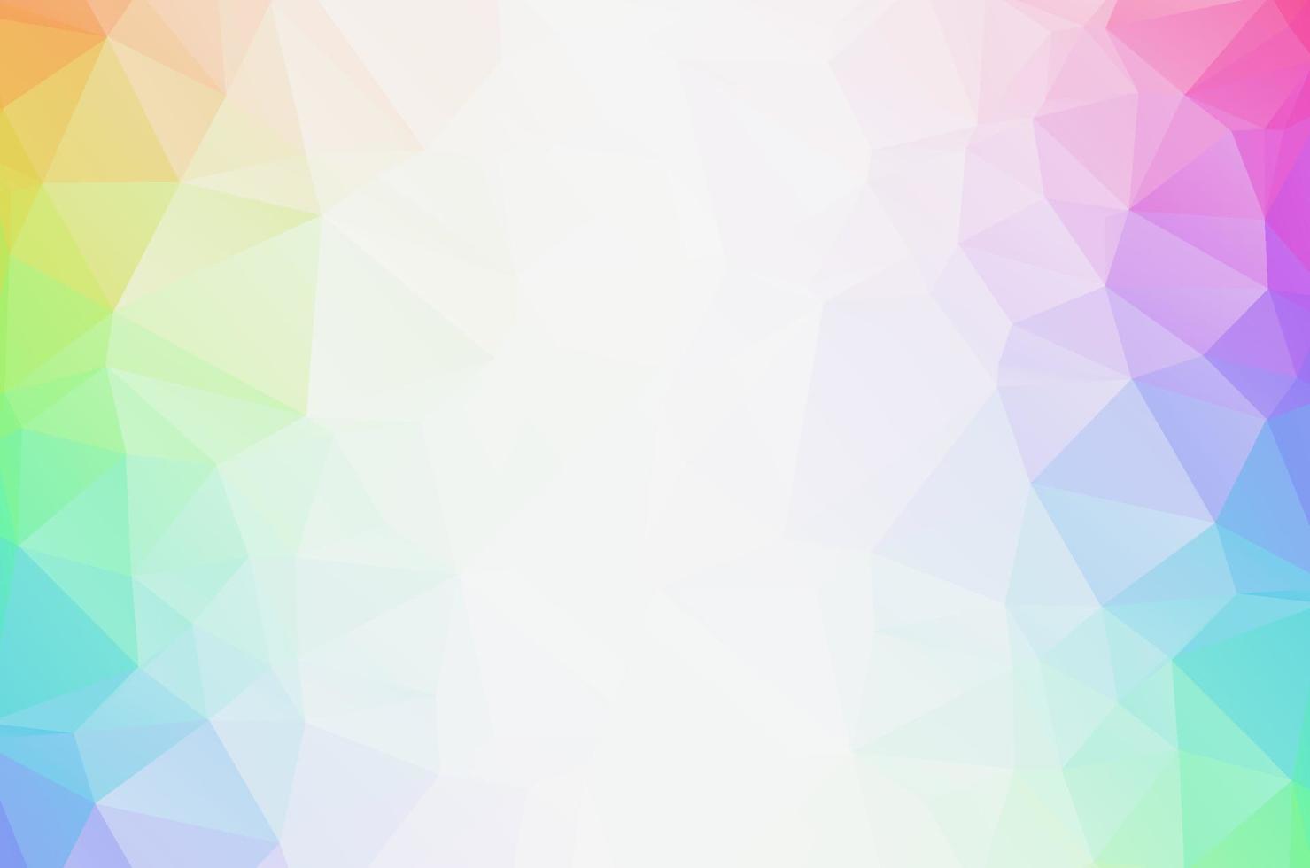 Light colorful Low poly crystal background. Polygon design pattern. Low poly vector illustration, low polygon background.