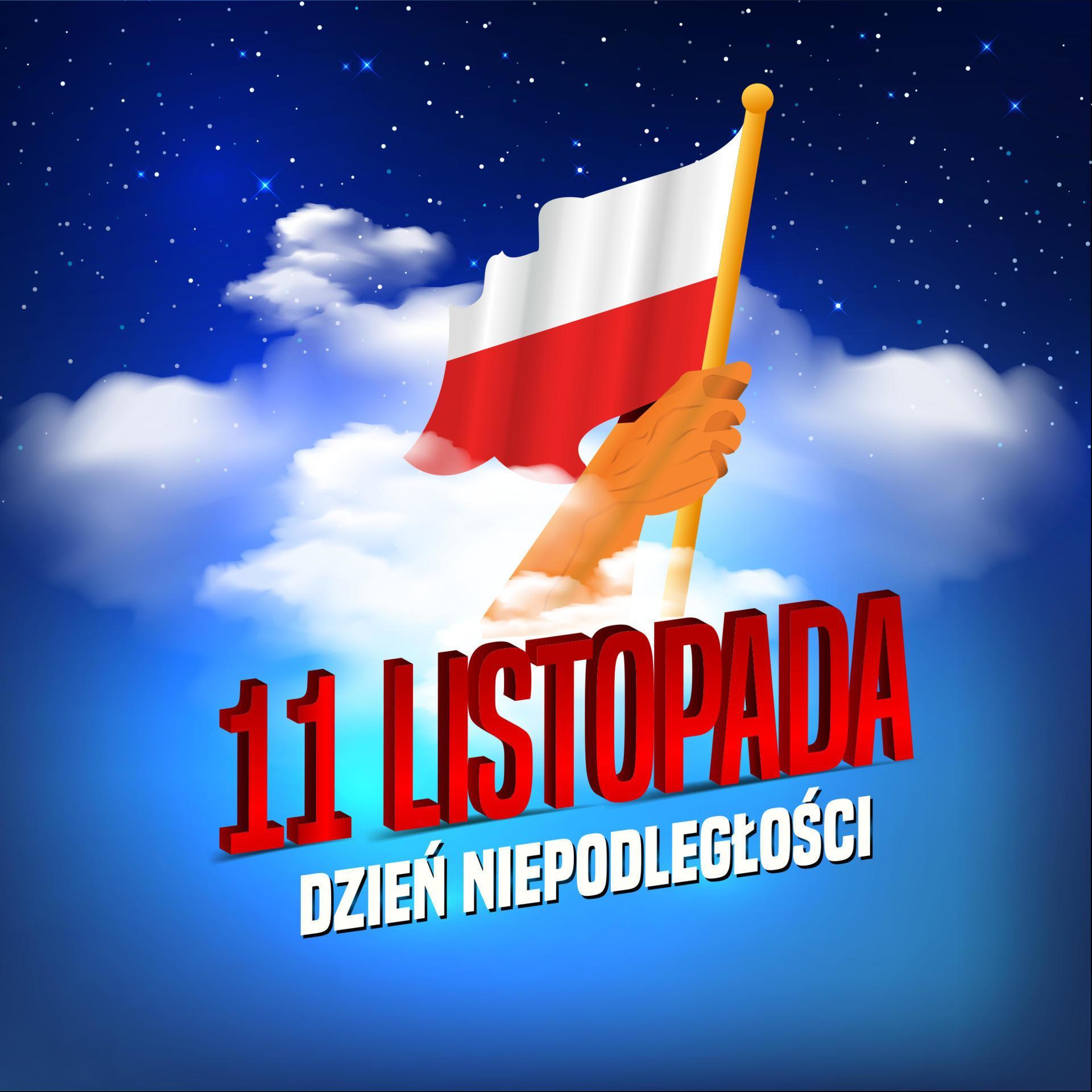 Vector Illustration on the theme Independence Day of Poland. Translate