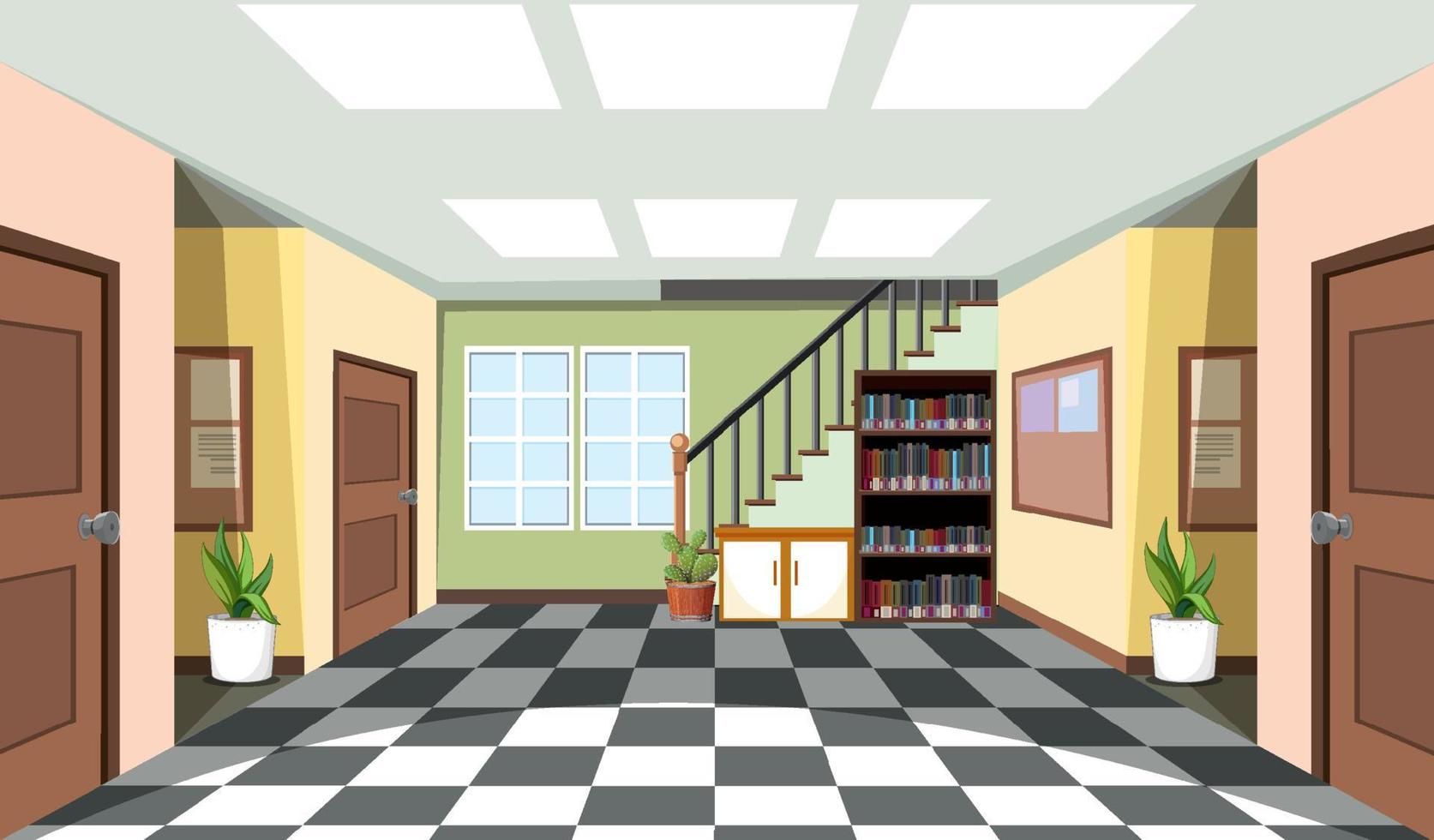 Empty room interior design vector