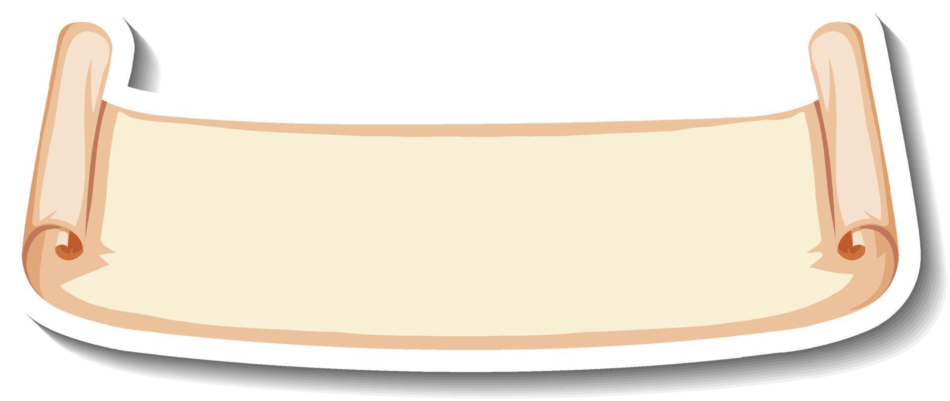 Blank vintage scroll paper vector