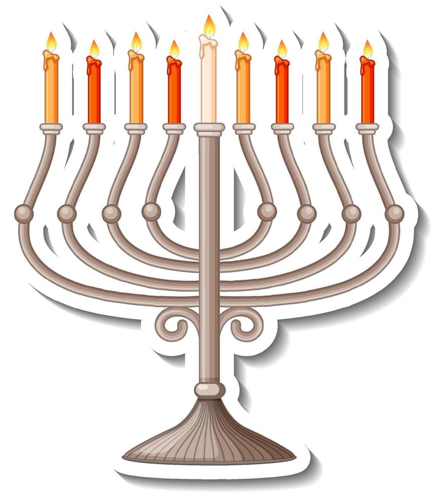 Lampstand or candle holder on white background vector