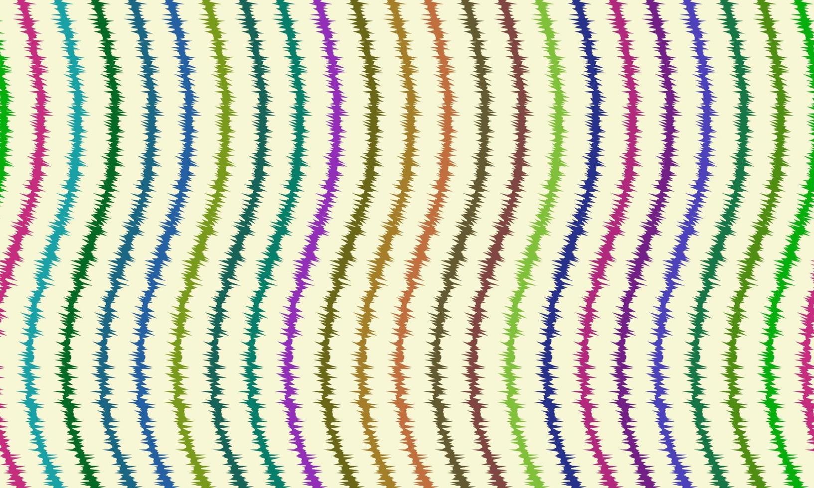 Seamless roughen wavy pattern with colorful stripes vector illustration