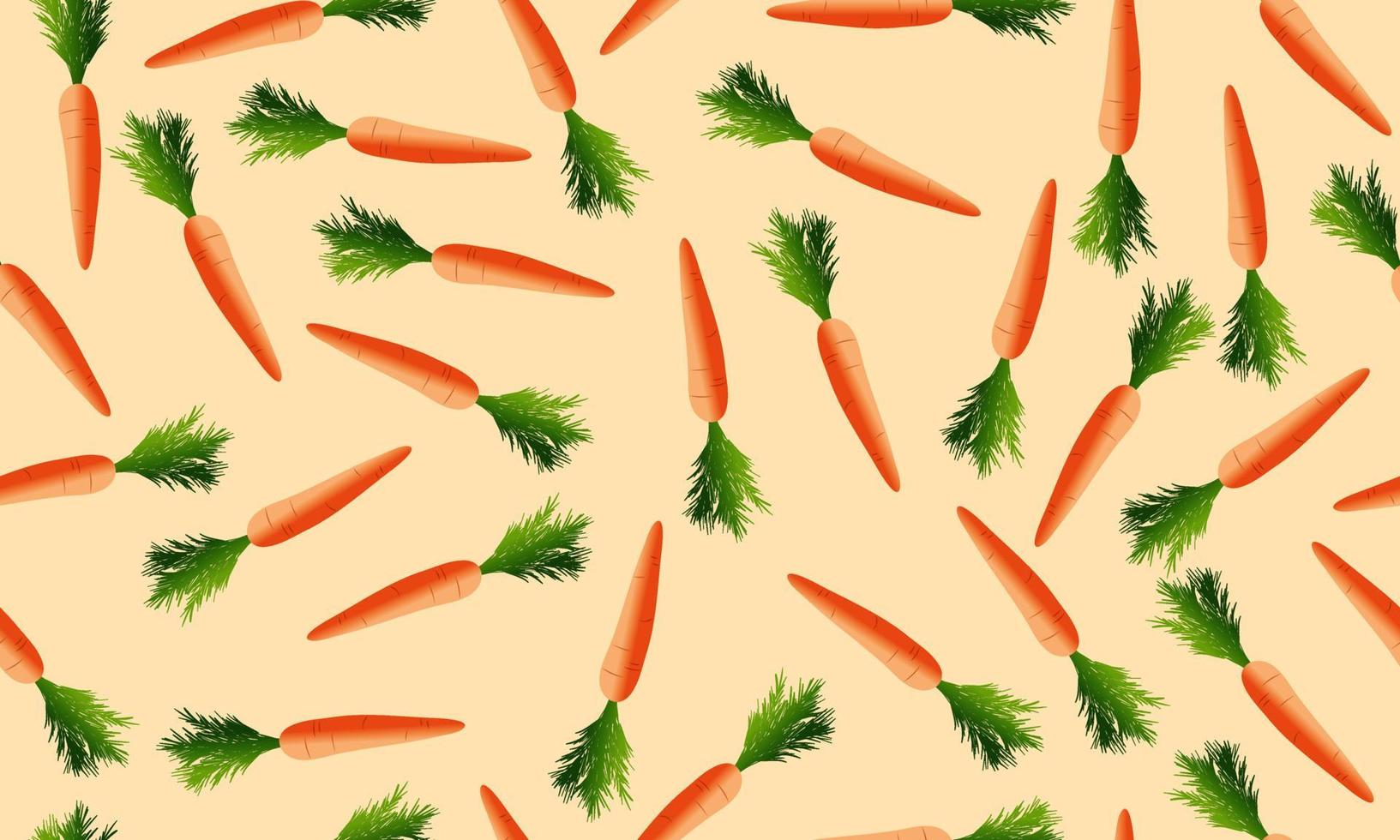 Seamless pattern with orange carrot texture background vector illustration