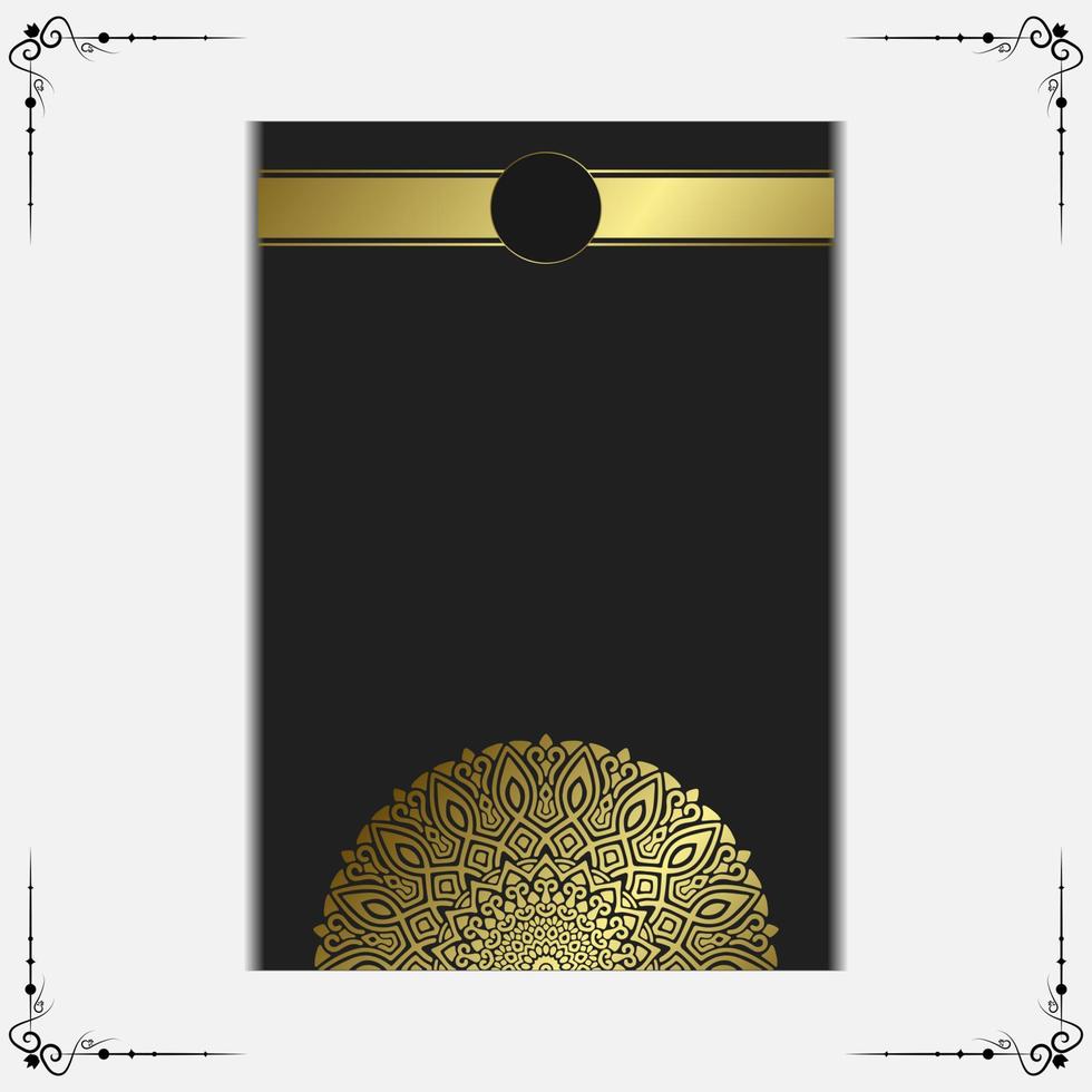 Fondo de mandala de lujo con patrón arabesco dorado estilo árabe islámico oriental. mandala decorativo de estilo Ramadán. mandala para imprimir, póster, portada, folleto, volante, pancarta vector