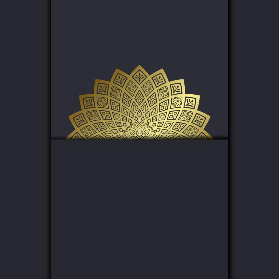 Fondo de mandala de lujo con patrón arabesco dorado estilo árabe islámico oriental. mandala decorativo de estilo Ramadán. mandala para imprimir, póster, portada, folleto, volante, pancarta vector