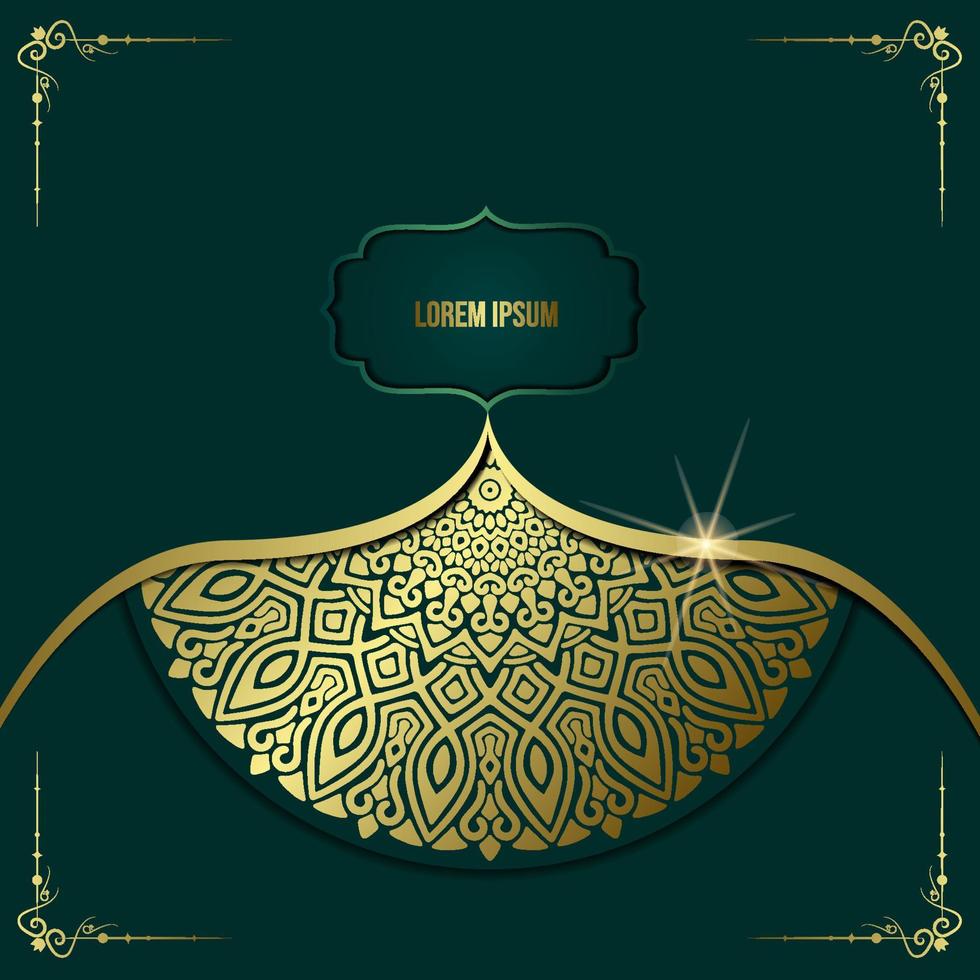 Luxury mandala background with golden arabesque pattern Arabic Islamic east style. Ramadan Style Decorative mandala. Mandala for print, poster, cover, brochure, flyer, banner vector