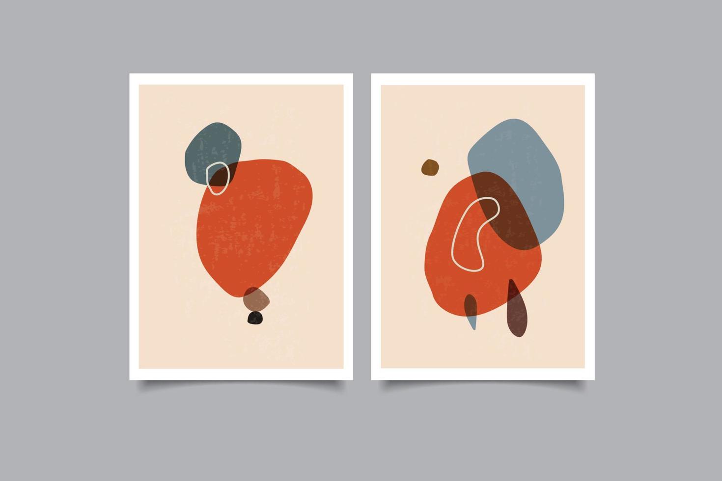 modern abstract minimalist wall art vector