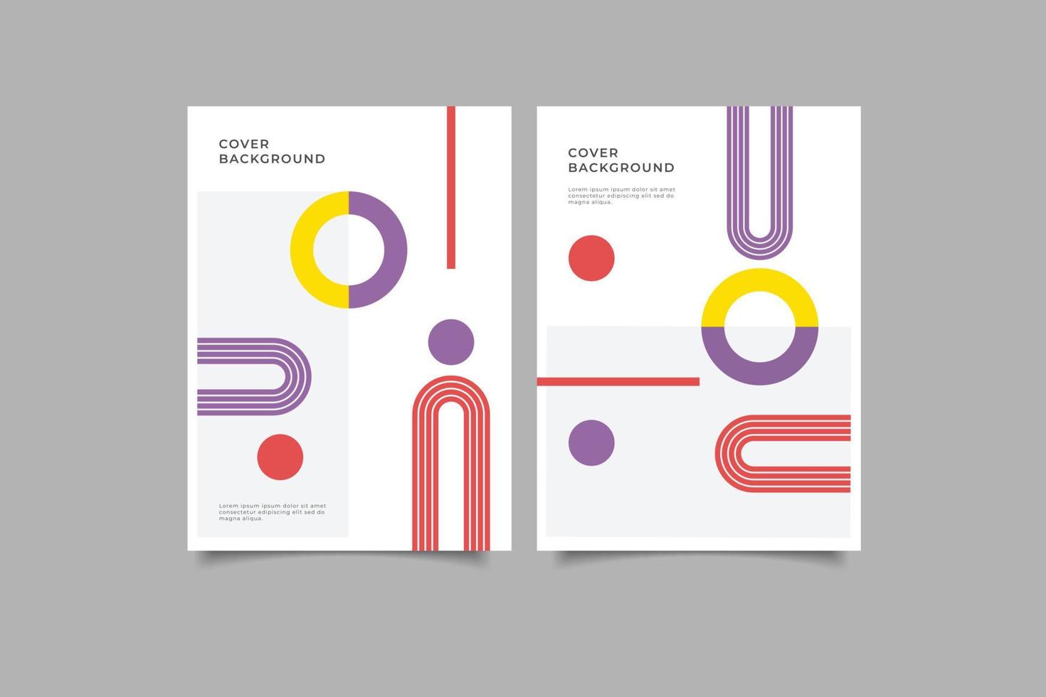 set of geometric cover background collection vector